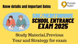 SOE AND MERITORIOUS SCHOOL ENTRANCE EXAM 2025