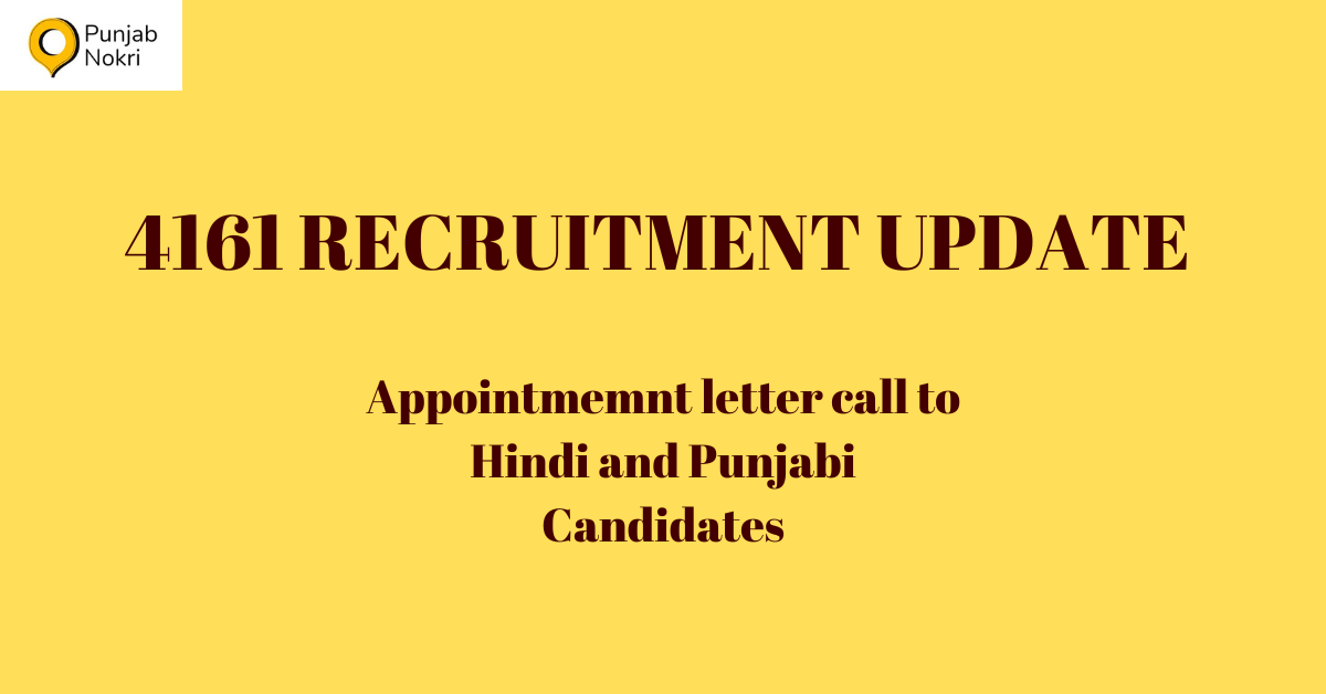 4161 Update regarding Hindi and Punjabi Candidates