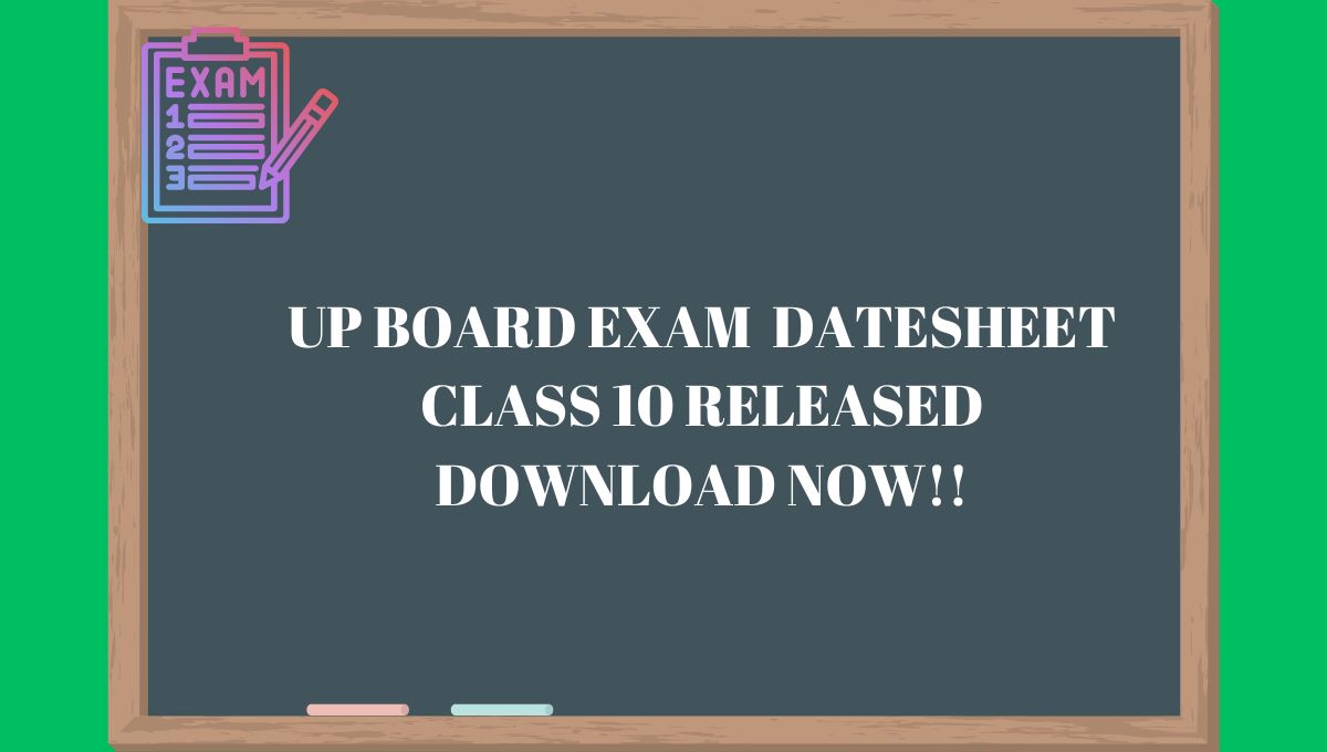 UP Board Exam Datesheet for class 10